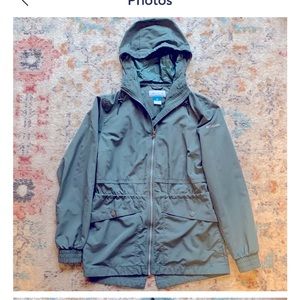 Columbia sage green rain coat
